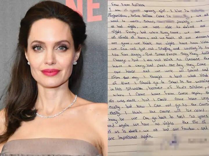 Angelina Jolie Makes Instagram Debut With 4.5 Million Followers in 24 Hours Shares Young Afghan Girl Letter Angelina Jolie Instagram : अँजेलिना जोलीने शेअर केलेल्या अफगाणी मुलीच्या पत्राला 24 तासात तब्बल 50 लाख शेअर; पत्र वाचून अनेकांना भावना अनावर