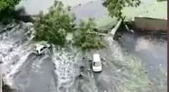 गाजियाबाद : तेज बारिश के बाद टूटी भारत सिटी सोसायटी की दीवार | ABP Ganga Hindi