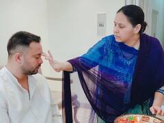 Raksha Bandhan: तस्वीरों में देखें कैसे तेजस्वी यादव ने मनाया रक्षा बंधन, कई बहनों से बंधवाई राखी