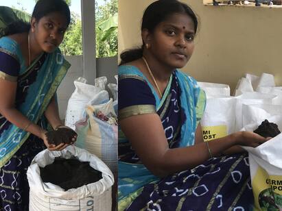 Ariyalur Housewife selling earthworm manure through Amazon அரியலூர் டூ அமேசான்... டோர்டெலிவரியில்  மண்புழு உரம் : அசத்தும் விவசாயி மகள் அழகு தீரன்!