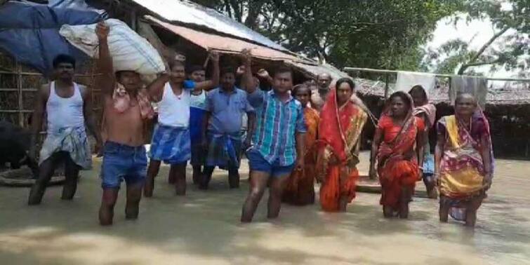 Malda Harishchandrapur relief allegedly not distributed to BJP supporters local people show agitation Malda : বিজেপিকে ভোট দেওয়ায় মিলছে না ত্রাণ, হরিশ্চন্দ্রপুরে তৃণমূলের বিরুদ্ধে অভিযোগ তুলে বিক্ষোভ একাংশ এলাকাবাসীর