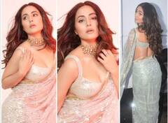 IN PICS: 'Param Sundari' Hina Khan Oozes Oopmh In A Sequinned Saree For Bigg Boss OTT