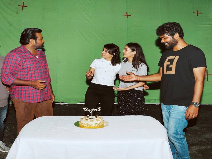 நடிகர் விஜய் சேதுபதி, சமந்தா, நயன்தாரா மற்றும் இயக்குநர் விக்னேஷ் சிவன் ஆகியோர் கலந்து கொண்ட சமந்தாவின் வெற்றி கொண்டாட்டம்