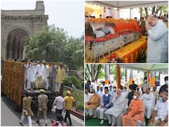 [IN PICS] BJP Veteran Kalyan Singh Cremated In Bulandshahr, Top Leaders Attend Funeral