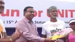 ફિલ્મ અભિનેતા મિલિંદ સોમનની પદયાત્રાનું સ્ટેચ્યુઓ ઓફ યુનિટી ખાતે સમાપન