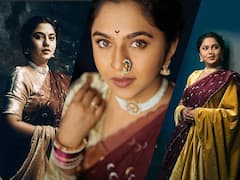 In Pics | नाकात नथ, कपाळावर चंद्रकोर आणि साडी;  मृण्मयी देशपांडेचा मराठमोळा साज