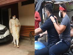 सूट पहनकर Sara Ali Khan पहुंचीं जिम तो बाइक पर बैठ पापा Saif Ali Khan चले शूटिंग करने, देखें तस्वीरें