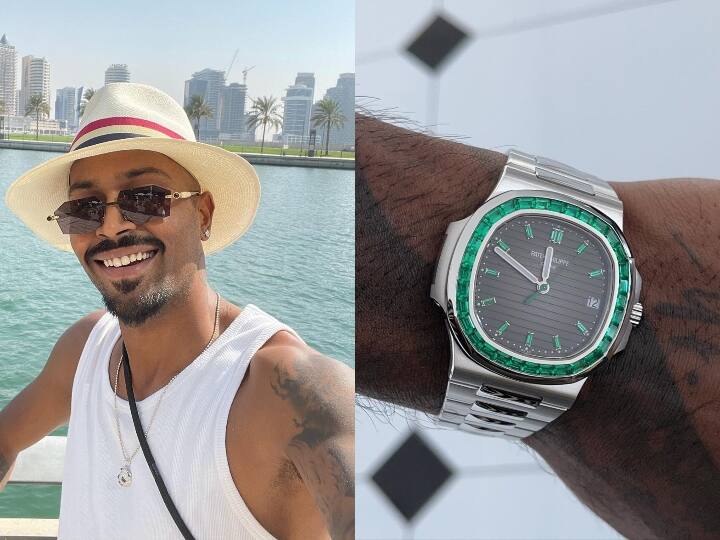 Hardik Pandya came out on the streets of Abu Dhabi wearing such an expensive watch know price Hardik Pandya Watch: अबू धाबी की सड़कों पर इतनी महंगी घड़ी पहनकर निकले Hardik Pandya, कीमत जानकर फैंस भी हैरान