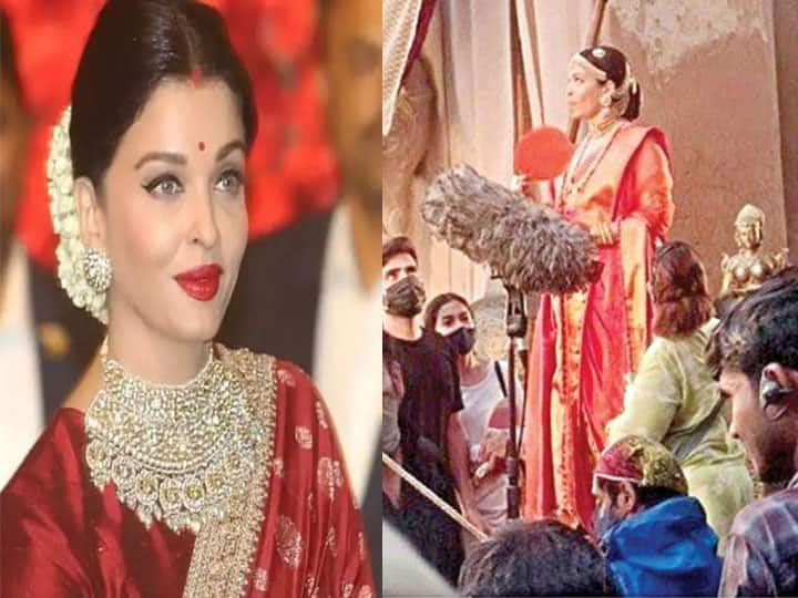 Aishwarya rai first look in Ponniyin Selvan leak on social media, look like a rani in latest pictures of upcoming movie कांजीवरम साड़ी, भारी भरकम गहने.....Ponniyin Selvan में रानी बनीं Aishwarya Rai की पहली तस्वीर आई सामने