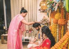 IN PICS: Sushmita Sen Performs Rituals At Sister-In-Law Charu Asopa & Brother Rajeev Sen’s Traditional Baby Shower Ceremony!