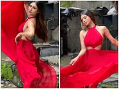 Photos: रेड बैकलेस गाउन में Mouni Roy ने बिखेरे अपने हुस्न के जलवे, पोज देखकर आपकी सांसे भी जाएंगी थम