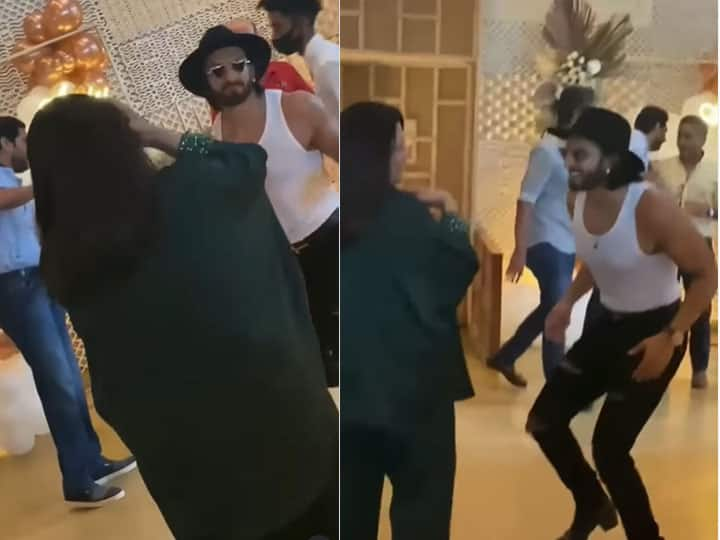 Ranveer Singh Dance With His Family at Mom Anju Bhavnani Birthday Party Ranveer Singh अपनी मां अंजू भवनानी के बर्थडे बैश में परिवार के संग डांस करते दिए दिखाई, देखें VIDEO