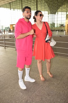 Spotted: एक जैसा मास्क और हाथों में हाथ थामें एयरपोर्ट पर नजर आए Gauhar Khan-Zaid Darbar, ऑरेंज शॉर्ट ड्रेस में बला की खूबसूरत लगी रही थीं एक्ट्रेस