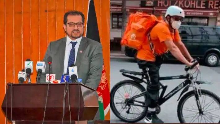 Formar afghan minister sayed ahmad shah delievering pizza in Germany amid Taliban control Kabul આ મંત્રી હવે સાયકલ પર પહોંચાડે છે પિત્ઝા, જાણો, ડિલિવરી બોયનું કામ કરવા કેમ મજબુર