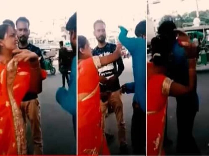 Viral Video: வாடகை கேட்டது தப்பா?  போலீஸ் முன்பே ஆட்டோ டிரைவரை செருப்பால் அடித்த பெண்!