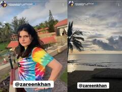 Zareen Khan और उनके बॉयफ्रेंड Shivashish Mishra गोवा में समुद्र किनारे दिए दिखाई, देखें तस्वीरें