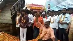 औरंगाबाद में नाराज किसानों ने टमाटरों से पाट दी सड़क, वीडियो वायरल