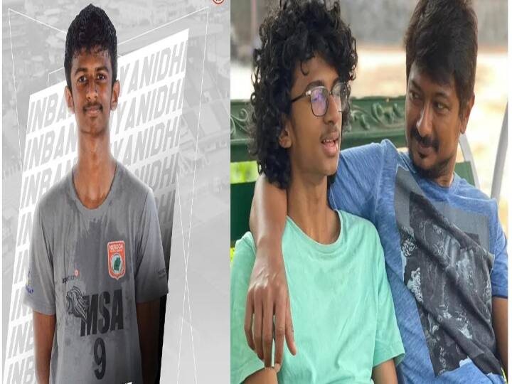 I-League team Neroca FC signs's Inban udhayanidhi grandson of Tamilnadu CM MK Stalin இந்தியன் லீக் கால்பந்து தொடருக்கு தேர்வானார் இன்பன் உதயநிதி !