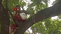 Unnao में साफ-सफाई ना होने से युवक नाराज, पेड़ पर चढ़कर आत्महत्या करने की कोशिश | ABP Ganga