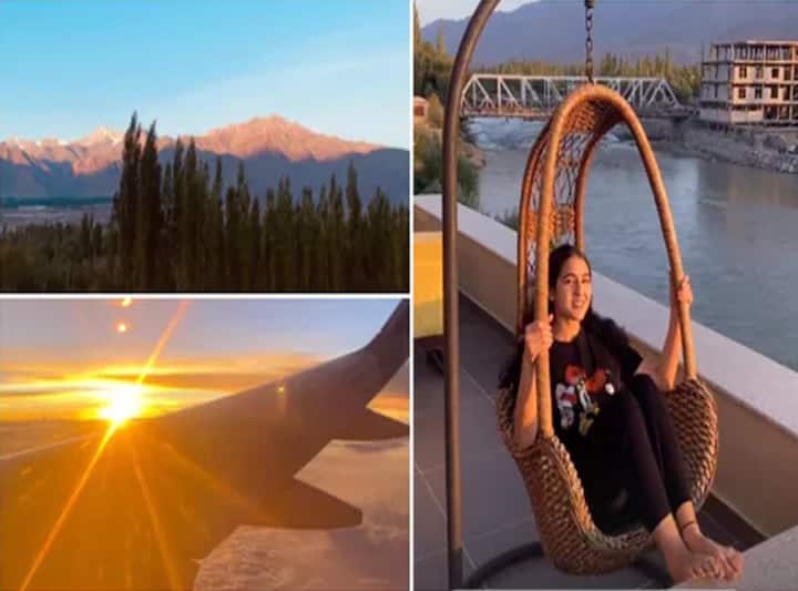 Sara Ali Khan is currently in Ladakh and has been sharing glimpses of her trip Sara Ali Khan लद्दाख में मना रही हैं छुट्टियां, सोशल मीडिया पर दिखाई ट्रिप की खूबसूरत झलक