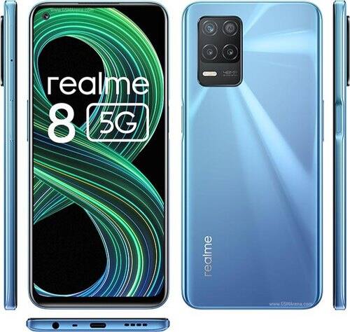 Realme 8 5G ਦੀਆਂ ਸਪੈਸੀਫ਼ਿਕੇਸ਼ਨਜ਼: ਰੀਅਲਮੀ 8 5ਜੀ ਵਿੱਚ 6.5 ਇੰਚ ਦੀ ਫੁੱਲ ਐਚਡੀ ਪਲੱਸ ਡਿਸਪਲੇਅ ਹੈ, ਜਿਸ ਦਾ ਰੈਜ਼ੋਲਿਊਸ਼ਨ 2400x1080 ਪਿਕਸਲ ਹੈ। ਫ਼ੋਨ MediaTek Dimensity 700 5G ਪ੍ਰੋਸੈਸਰ ਨਾਲ ਲੈਸ ਹੈ। ਇਹ ਫੋਨ ਐਂਡਰਾਇਡ 11 ਆਪਰੇਟਿੰਗ ਸਿਸਟਮ 'ਤੇ ਕੰਮ ਕਰਦਾ ਹੈ। ਇਸ ਵਿੱਚ 4 ਜੀਬੀ ਰੈਮ ਤੇ 64 ਜੀਬੀ ਇੰਟਰਨਲ ਸਟੋਰੇਜ ਹੈ।