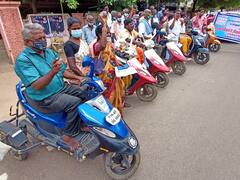 தஞ்சையில் மாற்றுத்திறனாளிகள் உதவித்தொகையை 1500ஆக உயர்த்த கோரி ஆர்ப்பாட்டம்...!