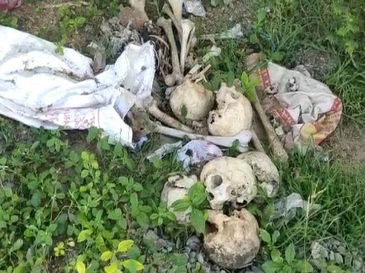 Stirred by scattered skulls near Trichy Punjabpur Green Park திருச்சி பஞ்சப்பூர் பசுமை பூங்கா அருகே சிதறிக்கிடந்த மண்டை ஓடுகளால் பரபரப்பு...!