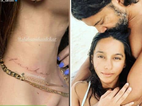 Shibani Dandekar Gets Farhan Akhtar's Name Tattooed On Her Neck