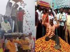WATCH | Farmers In Maharashtra's Nashik Dump Crates Of Tomatoes On Road As Prices Crash To Rs 3 Per Kg