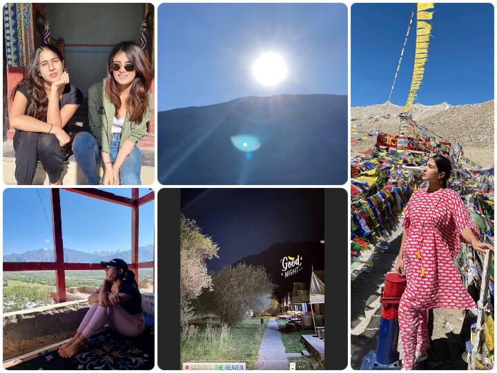 सारा अली खान इन दिनों लेह लद्दाख घूमने पहुंचीं हैं. सोशल मीडिया पर ये एक्ट्रेस लगातार अपनी तस्वीरें शेयर कर रही हैं. इस ट्रिप पर वो अकेले नहीं ब्लकि इंडस्ट्री की ही एक एक्ट्रेस के साथ हैं, आगे देखिए तस्वीरें