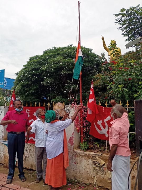 இந்திய கம்யூ. சார்பில்  தஞ்சையில் நடந்த மக்கள் நாடாளுமன்றம் -வேளாண் சட்டங்களுக்கு எதிராக தீர்மானம்...!