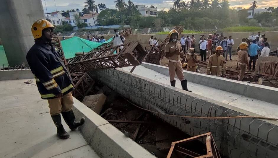 Tamil Nadu: Under-Construction Flyover Collapse In Madurai, One Guest Worker Dies Tamil Nadu: Under-Construction Flyover Collapse In Madurai, One Guest Worker Dies