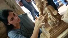Amravati Navneet Rana Ganesha Idol : खासदार नवनीत राणांनी साकारला बाप्पा! POP न वापरण्याचं आवाहन