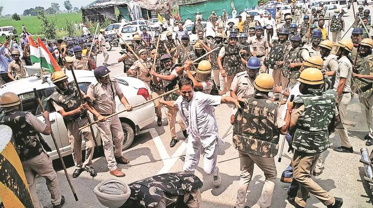 Lathicharge, AAP strongly condemns BJP, says Hitlers spirit in BJP and Congress ਲਾਠੀਚਾਰਜ: 'ਆਪ' ਵੱਲੋਂ ਸਖ਼ਤ ਨਿੰਦਾ, ਕਿਹਾ ਭਾਜਪਾ ਤੇ ਕਾਂਗਰਸ 'ਚ ਹਿਟਲਰ ਦੀ ਆਤਮਾ ਵੜੀ