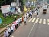 Vizag Steel Plant Protest: విశాఖ ఉక్కు పోరు @ 200వ రోజు... 10 కి.మీ మానవహారంతో నిరసన.. పట్టువదలని కార్మికులు
