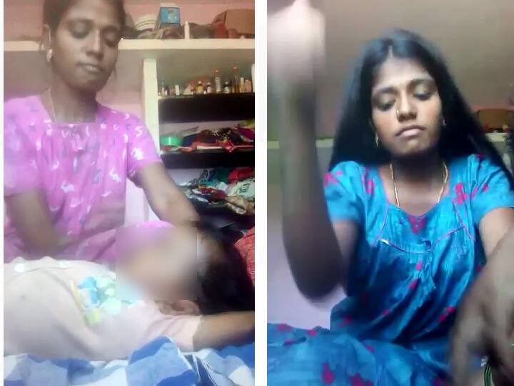 Cruel mother arrested for assaulting child near Gingee Frightening viral video குழந்தையை தாக்கிய கொடூர தாய்.. ஆந்திராவுக்கு தேடிச் சென்று கைது செய்த போலீசார்!