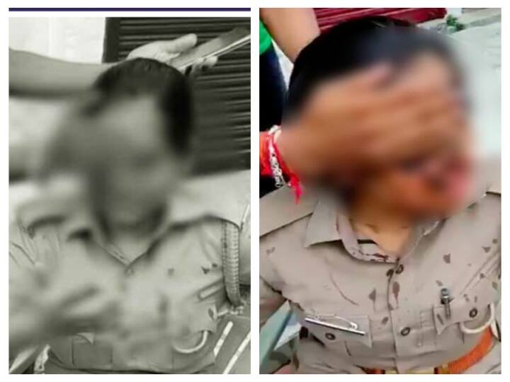 Women Police in UP was assaulted by a young men by hitting her  with Iron rod in Aliganj area பெண் காவலரை இரும்பு ராட் வைத்து இளைஞர் தாக்கிய கொடூரம்.. என்ன நடந்தது?