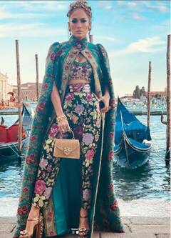 Fashion Faux Pas! Hollywood Diva Jennifer Lopez Accidentally Leaves Price Tag On Dolce & Gabbana Cape