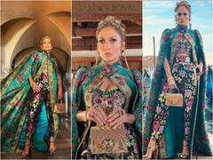 Fashion Faux Pas! Hollywood Diva Jennifer Lopez Accidentally Leaves Price Tag On Dolce & Gabbana Cape