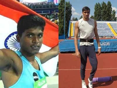 Tokyo Paralympics 2020: mariyappan thangavelu wins silver Sharad Kumar wins bronze in High Jump T63 Final Paralympics 2020 High Jump:  హై జంప్‌లో భారత్‌కు రజతం, కాంస్యం... తంగవేలుకు రజతం, శరద్ కుమార్‌కి కాంస్యం