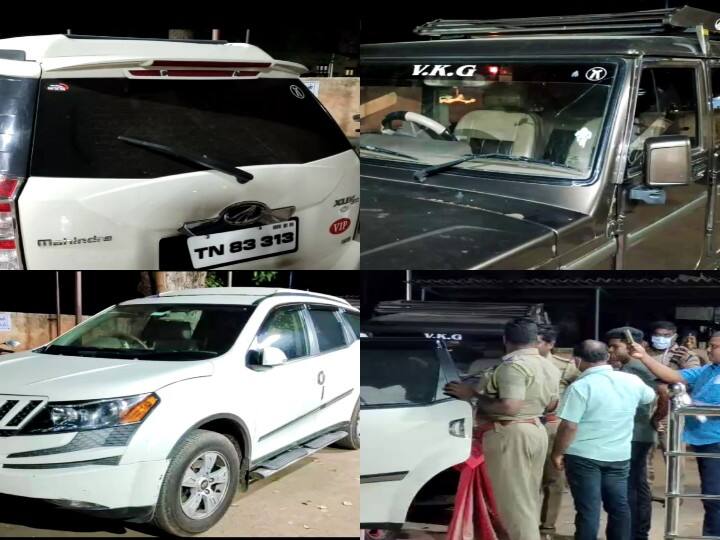 Karaikudi police are conducting an intensive investigation into the money involved in the vehicle check காரைக்குடியில் காரில் சிக்கிய 5 கோடி பணம்- நிலம் வாங்குவதற்காக எடுத்து செல்லப்பட்டதா?