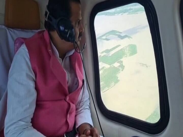 मंत्री ने गोंडा में किया बाढ़ प्रभावित इलाकों का हवाई दौरा, बोले- नियंत्रण में है स्थिति