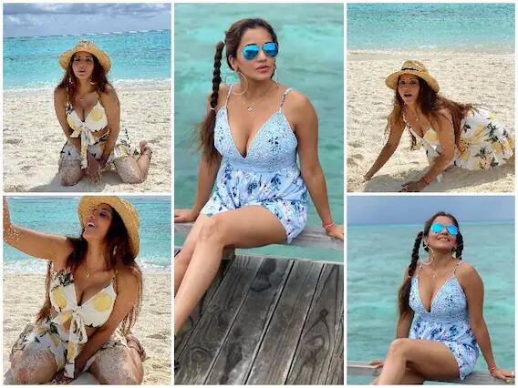 મુંબઇઃ ટીવીની જાણીતી એક્ટ્રેસ મોનાલિસા આજકાલ પોતાના પતિ વિક્રાંત સિંહ સાથે માલદીવમાં જ પોતાનુ વેકેશન એન્જૉય કરી રહી છે. છેલ્લા કેટલાક દિવસોથી તે સતત અહીંથી શાનદાર તસવીરો શેર કરી રહી છે.