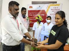 மதுரை : மரக்கன்றுகள் கொடுத்து ஏற்படுத்தப்பட்ட தடுப்பூசி விழிப்புணர்வு..!