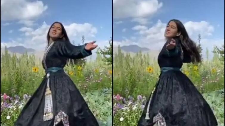 Sara Ali Khan Dances To Yeh Kahaan Aa Gaye Hum In Ladakh Fans React To Her Silsila Moment Sara Ali Khan Update: লাদাখে প্রাণখোলা নাচ অভিনেত্রী সারা আলি খানের, পোস্ট করলেন ভিডিও
