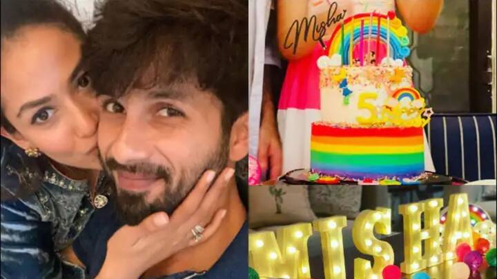 Shahid Kapoors Wife Mira Rajput Shares Glimpse From Daughter's Rainbow Themed Birthday Party Shahid Kapoor Update: মেয়ের পাঁচ বছরের জন্মদিন উদযাপন, ছবি পোস্ট করলেন শাহিদ-পত্নী
