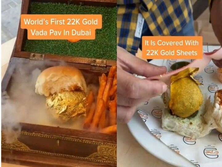 Dubai's resturant's 22 Karat Gold Vadapav goes viral in twitter என்னது தங்கத்துல வடபாவ் ..எங்கய்யா செய்றாங்க ..!- வைரல் வீடியோ !