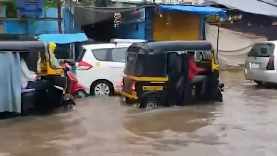 Mumbai rains: Vehicles, parking lots, roads submerged in water, causes ...