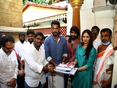 Vishal 32 | பூஜை போட்டாச்சு! - இரண்டு ஹீரோயின்களோடு எண்ட்ரி கொடுக்கிறார் விஷால்!