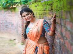 Dharsha Gupta pics | தாவணிபோட்ட தீபாவளி வந்தது என் வீட்டுக்கு - தர்ஷா குப்தா போட்டோஷூட்